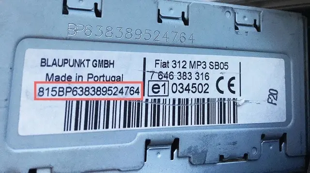 Car Radio Label Example